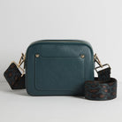 Sienna Crossbody Bag in Teal With Teal and Brown Leopard Strap Teal | Betsy & Floss