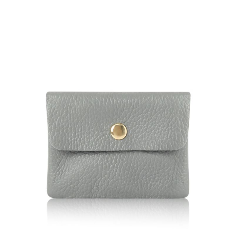 Small Leather Purse Light Grey | Betsy & Floss