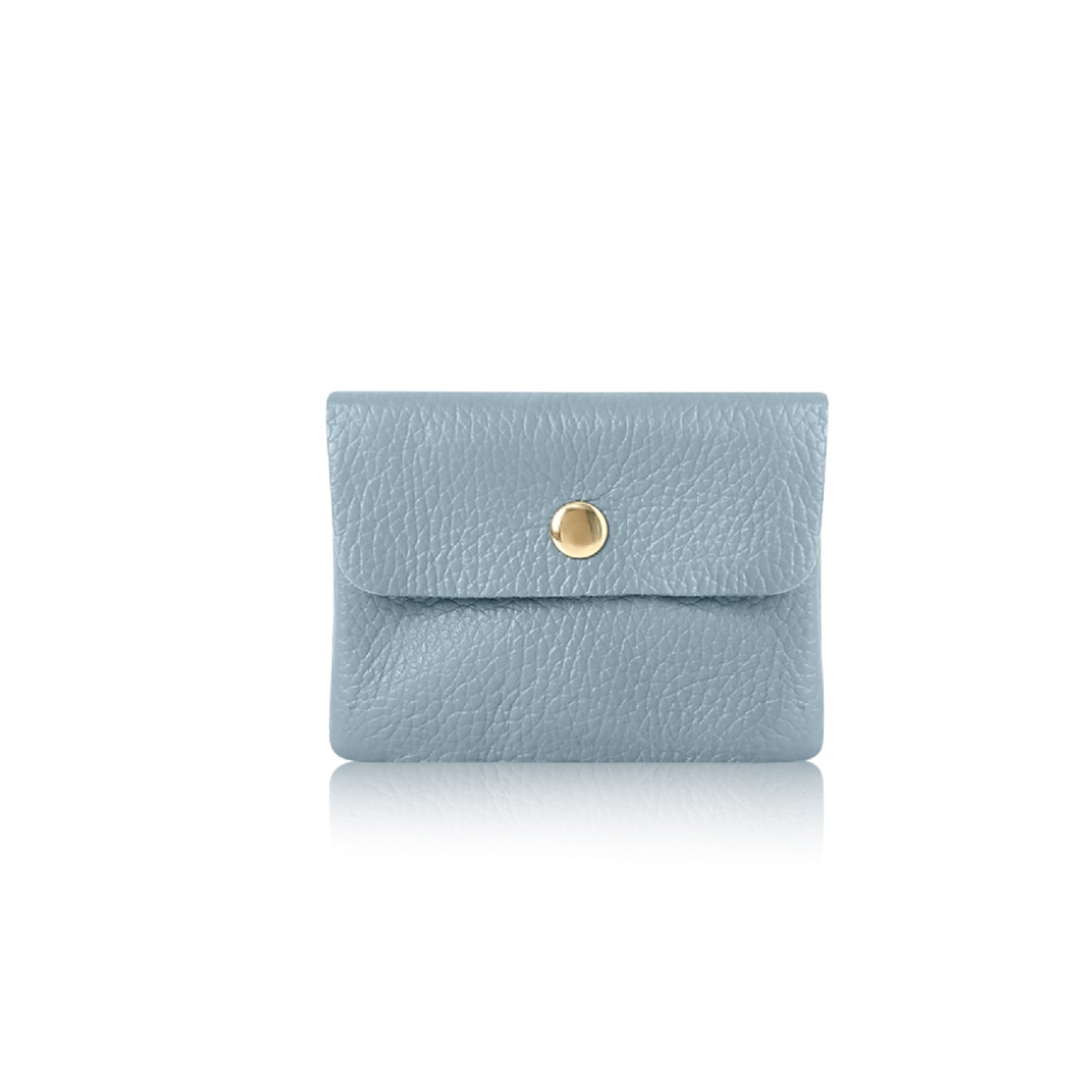 Small Leather Purse Duck Egg Blue | Betsy & Floss