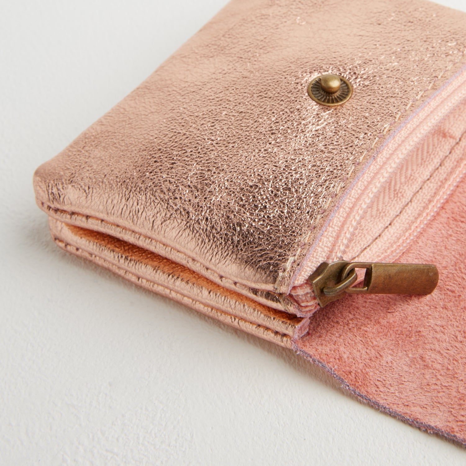 Small Leather Purse Rose Gold | Betsy & Floss