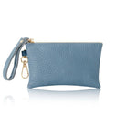 Small Zip Leather Purse Denim Blue | Betsy & Floss