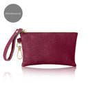 Small Zip Leather Purse Burgundy | Betsy & Floss