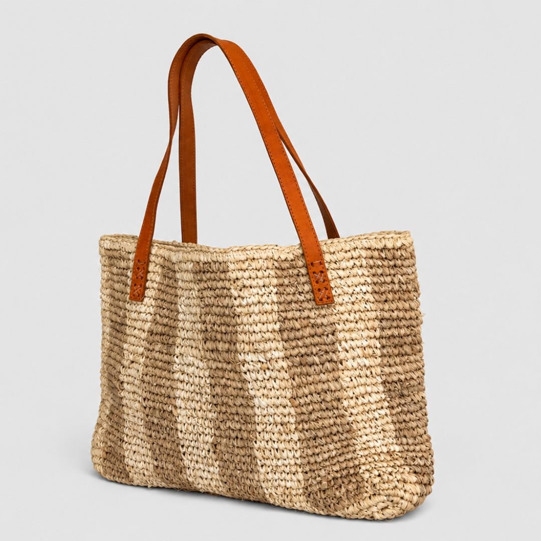 Solok Striped Basket Bag | Betsy & Floss