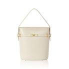 Sora Large Leather Bucket Bag Cream | Betsy & Floss