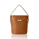 Sora Large Leather Bucket Bag Tan | Betsy & Floss