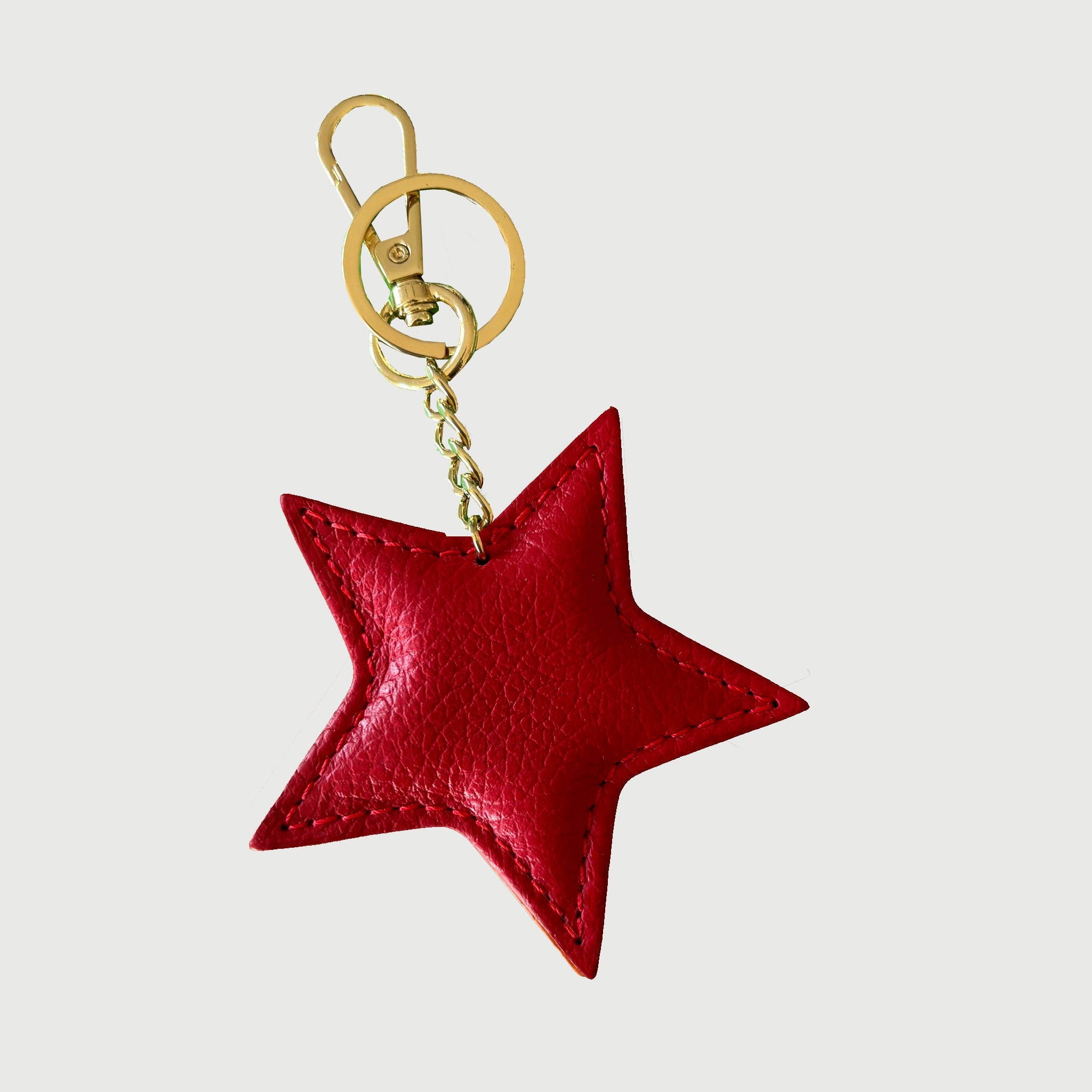 Star Keyring - Gold Hardware Red | Betsy & Floss