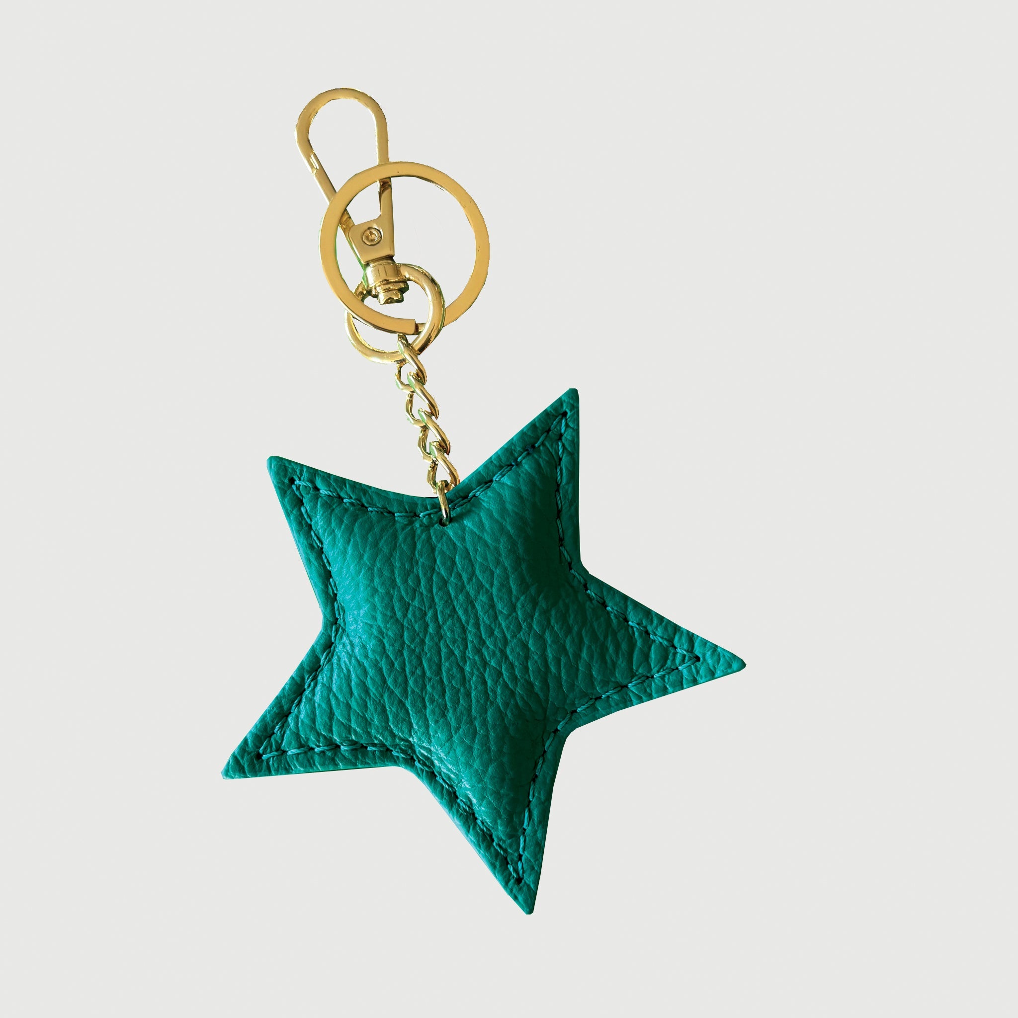 Star Keyring - Gold Hardware Green | Betsy & Floss