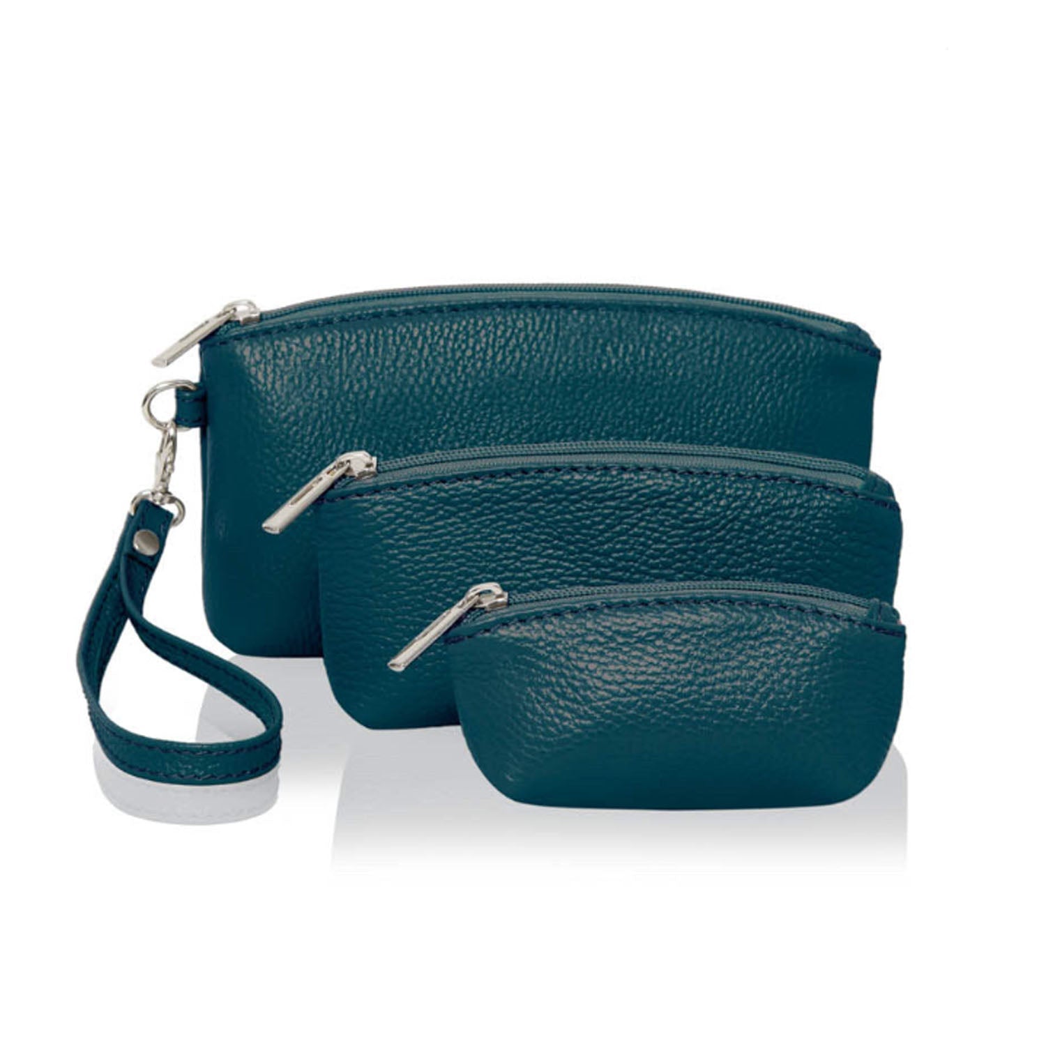 Trio of Make Up Bags Teal | Betsy & Floss