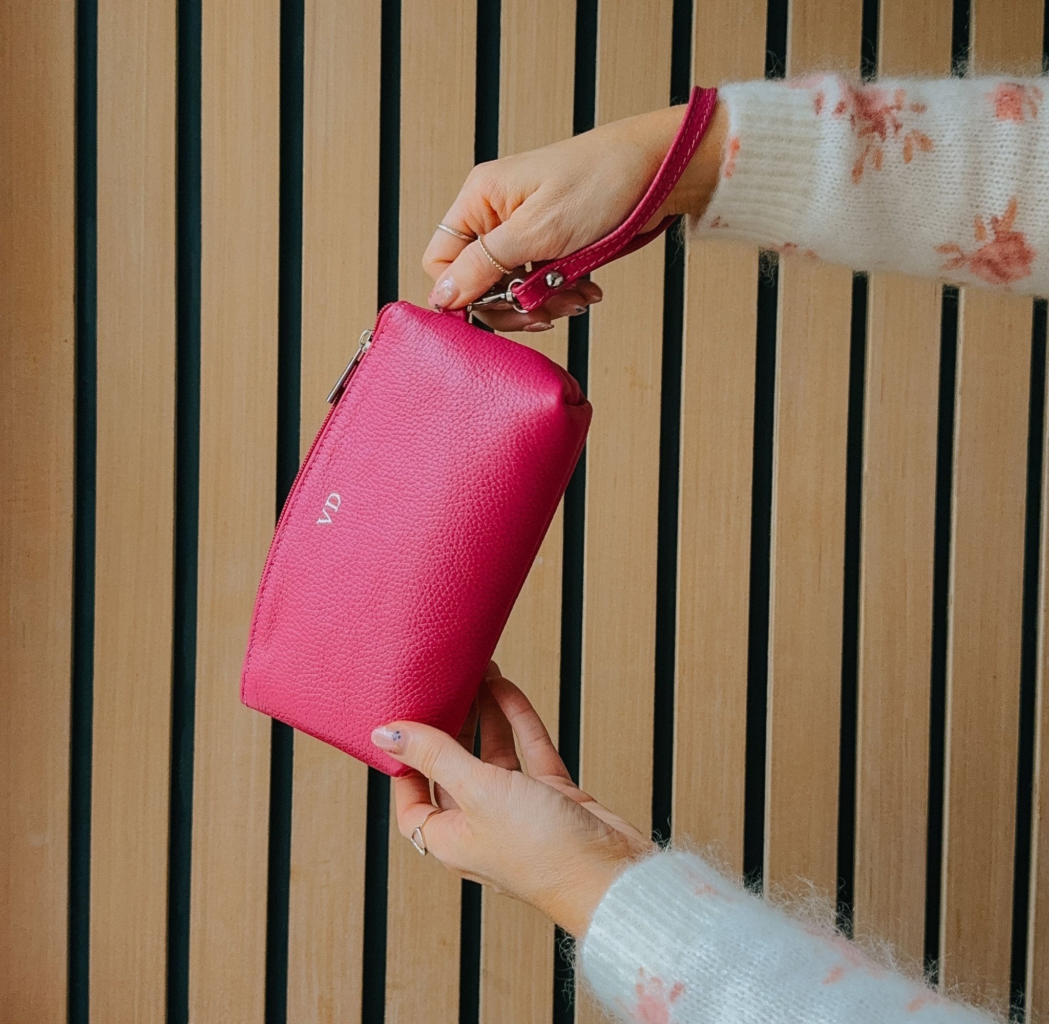 Trio of Make Up Bags Fuchsia Pink | Betsy & Floss