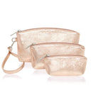 Trio of Make Up Bags Rose Gold | Betsy & Floss