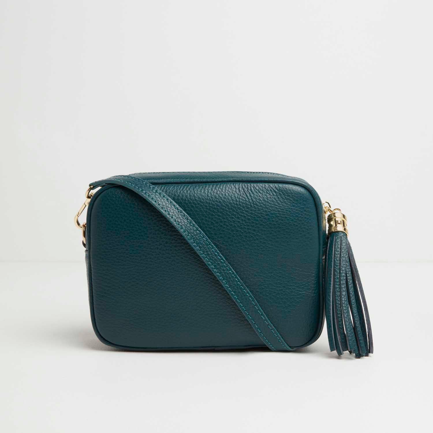 Verona Crossbody Tassel Bag Dark Teal | Betsy & Floss