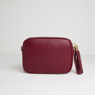 Verona Crossbody Tassel Bag Burgundy | Betsy & Floss