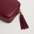 Verona Crossbody Tassel Bag Burgundy | Betsy & Floss