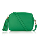 Verona Crossbody Tassel Bag Green | Betsy & Floss