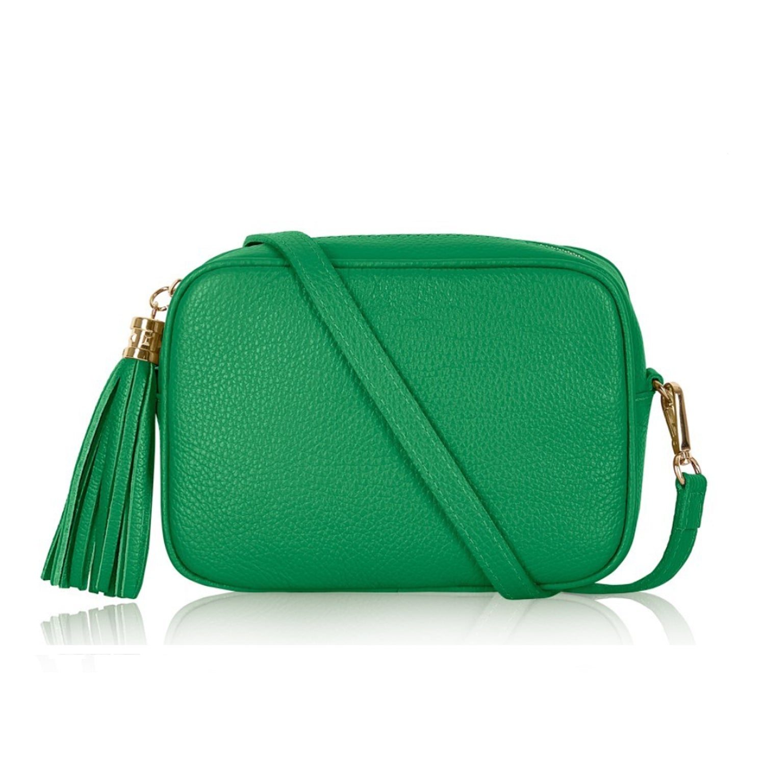 Verona Crossbody Tassel Bag Green | Betsy & Floss