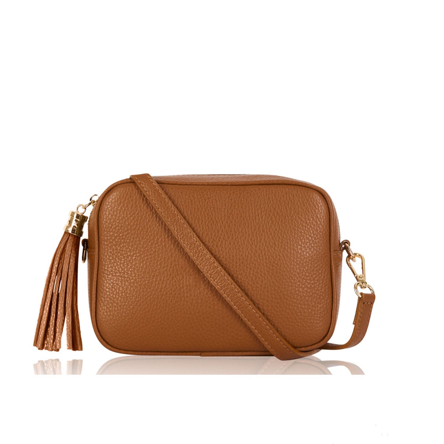 Verona Crossbody Tassel Bag Tan | Betsy & Floss