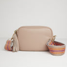 Verona Crossbody Tassel Blush Bag with Orange Aztec Strap Blush Pink | Betsy & Floss