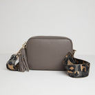 Verona Crossbody Tassel Cinder Bag with Dark Leopard Strap Cinder | Betsy & Floss