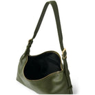 Versa Leather Hobo Handbag Olive Green | Betsy & Floss