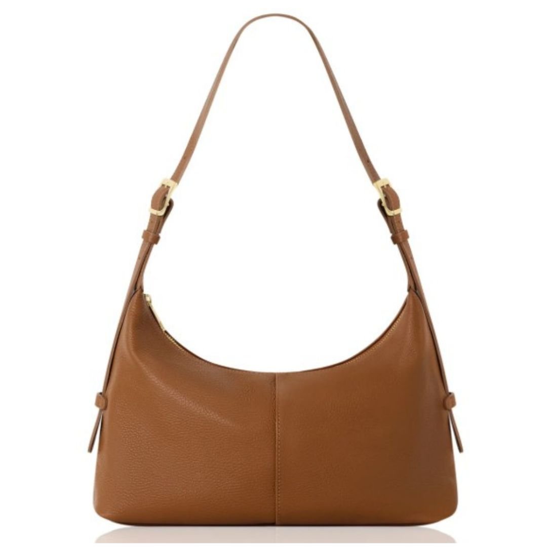 Versa Leather Hobo Handbag Tan | Betsy & Floss