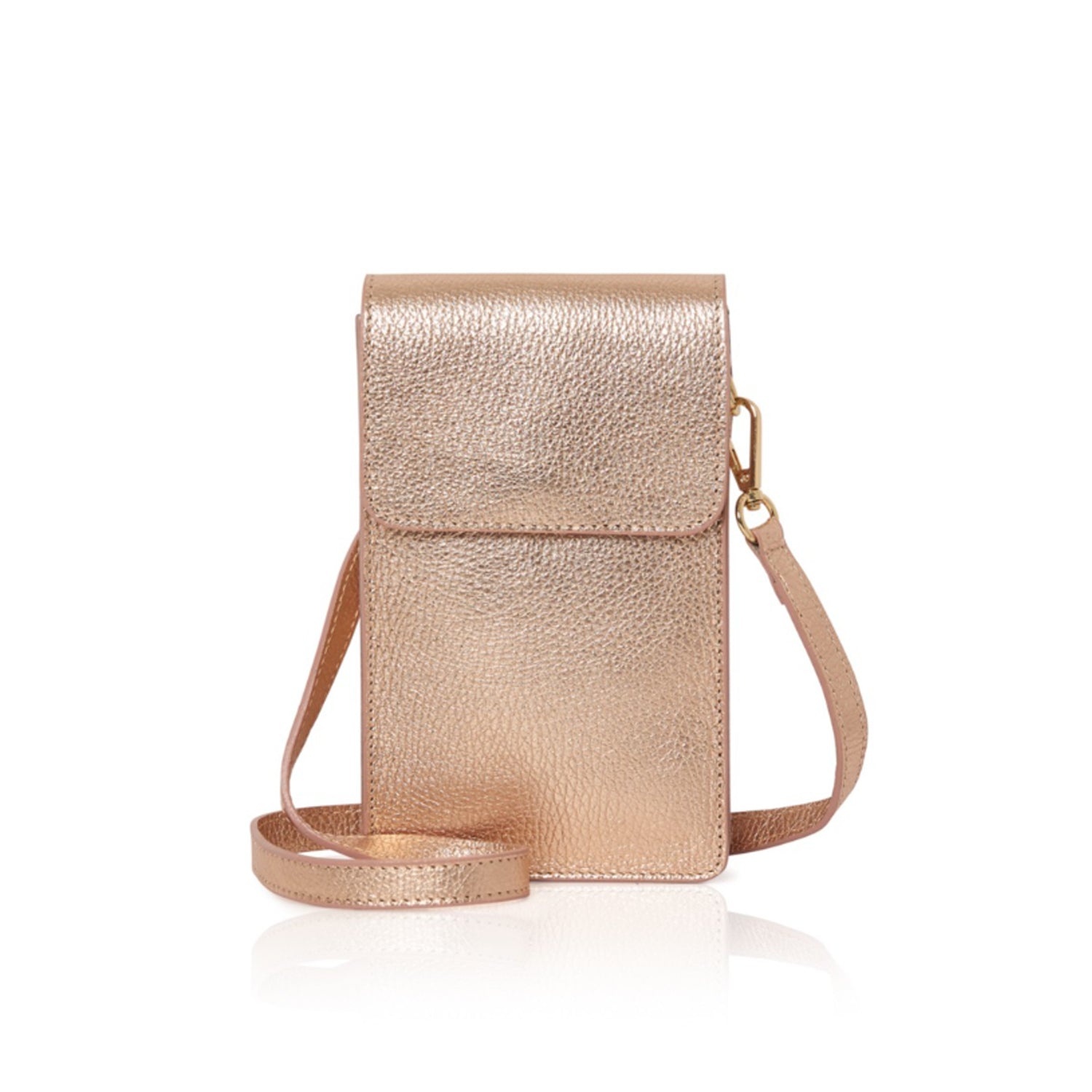 Vico Small Crossbody Bag Rose Gold | Betsy & Floss