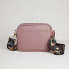 Sienna Crossbody Bag in Antique Pink with Dark Leopard Strap Antique Pink | Betsy & Floss