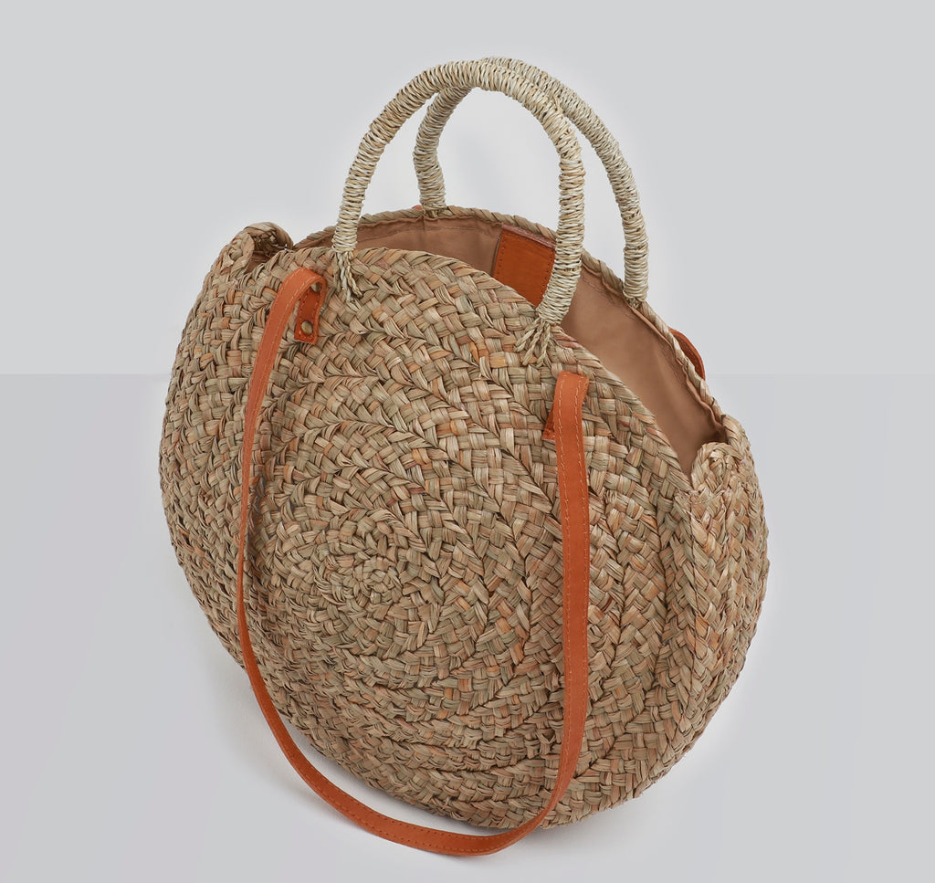 Corfu Circular Basket Bag | Betsy & Floss