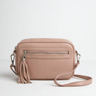 Florence - Crossbody Bag in Blush with Light Pink Leopard Strap | Betsy & Floss