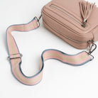 Florence - Crossbody Bag in Blush with Pastel Strap | Betsy & Floss